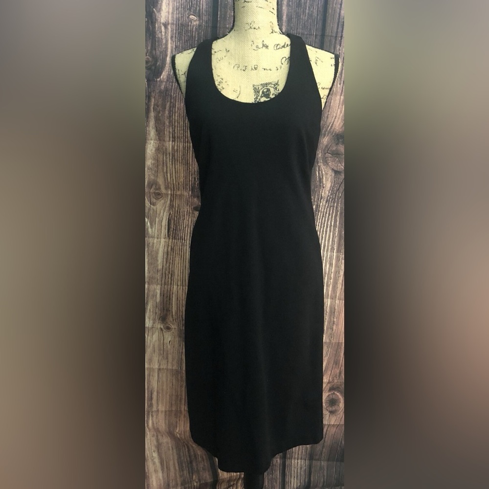Boston Proper Black Sheath Midi Dress